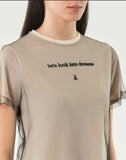 PATRIZIA PEPE T-shirt in maglia top con logo strass 8M 1815 J370