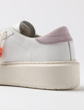 D.A.T.E. SNEAKERS DONNA HILL LOW PLATFORM CALF WHITE-PINK