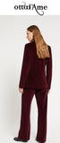 OTTOD'AME Pantalone palazzo
 CHX_DP9898_2356 rouge noir