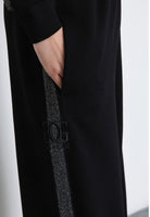 GAELLE PARIS Pantalone A Palazzo Con Bandine Laterali • Nero  GAABW07601
