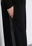 GAELLE PARIS Pantalone A Palazzo Con Bandine Laterali • Nero  GAABW07601