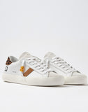 D.A.T.E. SNEAKERS DONNA  HILL LOW CALF WHITE-LEOPARD