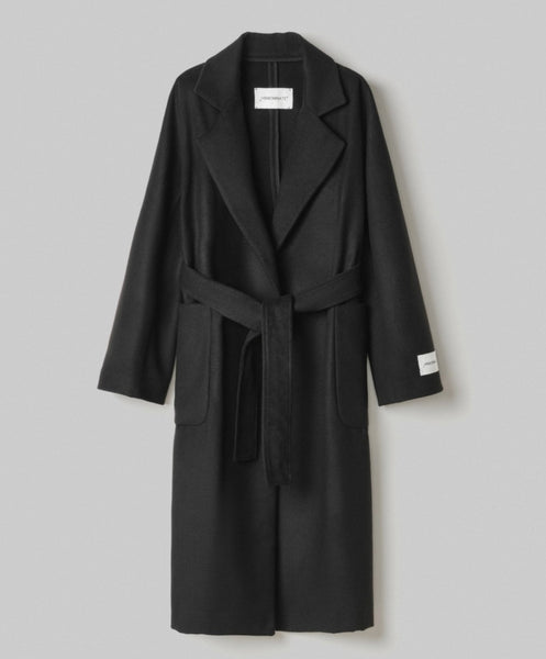 HINNOMINATE Cappotto In Panno Accappatoio Con Cintura HMABW02290 nero