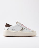 D.A.T.E. SNEAKERS DONNA HILL PLATFORM CALF WHITE-PLATINUM