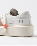 D.A.T.E. SNEAKERS DONNA HILL LOW PLATFORM CALF WHITE-COOPER