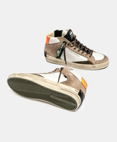 CRIME LONDON SNEAKERS UOMO SK8 DELUXE MID BURNT ASHES ART 11152