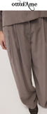 OTTOD'AME Pantaloni palazzo con pince MSV_DP0051_2364 mocha