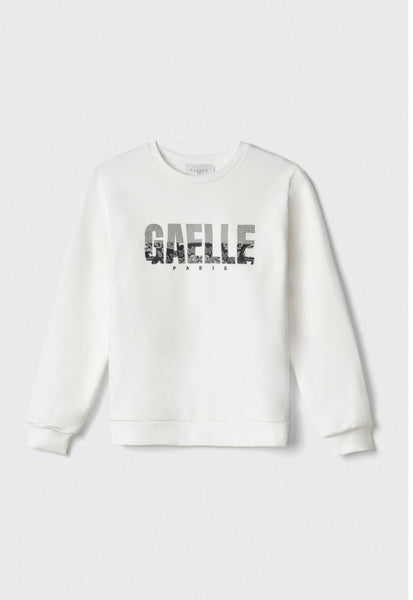 GAELLE PARIS Felpa Paricollo Manica Lunga • Off White - GAABW07815