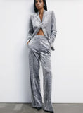 PATRIZIA PEPE Pantaloni "ESSENTIAL" in velluto 2P1709_J343_S733 mistery grey