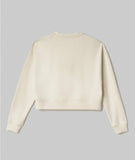 HINNOMINATE Felpa Paricollo Corta In Viscosa • Bianco Burro HMABW01991