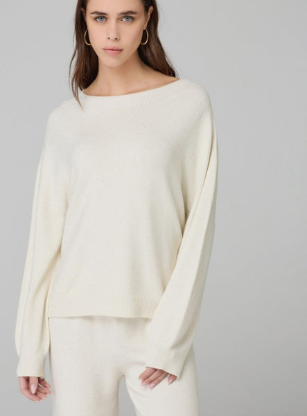 HINNOMINATE Maglia Paricollo In Maglia Con Paillettes • Bianco Burro HMABW02311