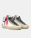 CRIME LONDON DONNA RECUT HIGH WHITE CHEETAH ART.25172