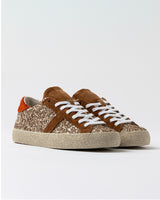 D.A.T.E. SNEAKERS DONNA HILL LOW GLITTER BRONZE