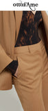 OTTOD'AME  Pantalone alla caviglia PTM_DP9911_1991 sesamo