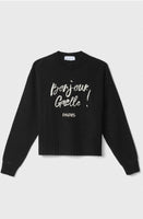GAELLE PARIS Pullover In Maglia Rasata Con Ricamo Sul Davanti • Nero GAABW07266