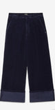 OTTOD'AME Pantalone in velluto VLY_DP9880_2222 blu