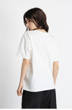 GAELLE PARIS T-Shirt In Jersey Girocollo Mezza Manica Con Stampa • Off White GAABW07767