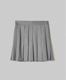 HINNOMINATE Gonna Corta Gessata A Pieghe A Vita Alta • Grigio Melange HMABW02251