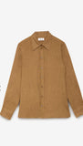 OTTOD'AME Camicia regular in lino MSM_DC5272_2372 rhum