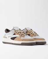 D.A.T.E. SNEAKERS TORNEO POP WHITE-BROWN UOMO