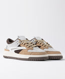 D.A.T.E. SNEAKERS TORNEO POP WHITE-BROWN UOMO