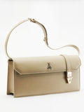 PATRIZIA PEPE  Borsa rigida orizzontale Modern Utility in pelle 8B0327/L061-W405 wooly white