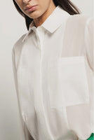 GAELLE PARIS Camicia con tasche in georgette e popeline GAABW05225