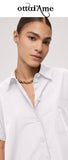 OTTOD'AME Camicia corta over PCH_DC5233_1948 bianco