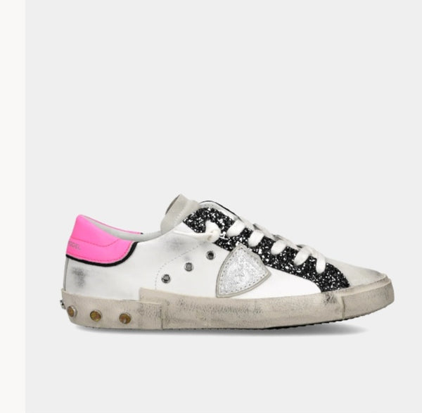 PHILIPPE MODEL   SNEAKERS DONNA Prsx  Bianco Grigio Rosa PRLD VG05