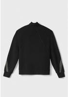 GAELLE PARIS Felpa Zippata Con Tasche A Filetto E Applicazione Bande Lurex • Nero - GAABW07600