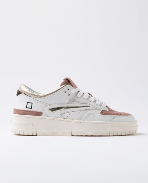 D.A.T.E. SNEAKERS DONNA TORNEO SHINY WHITE-PLATINUM
