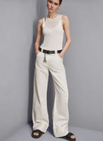 PATRIZIA PEPE Pantalone Denim vita bassa con risvolto 2P1690_D107_W146