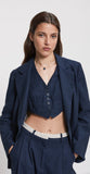 OTTOD'AME Giacca in lino con doppio tessuto
QUS DG6126 2222 blu