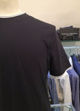 PAOLO PECORA T SHIRT NERA MEZZA MANICA IN COTONE