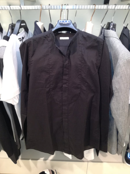 PAOLO PECORA CAMICIA NERA IN COTONE