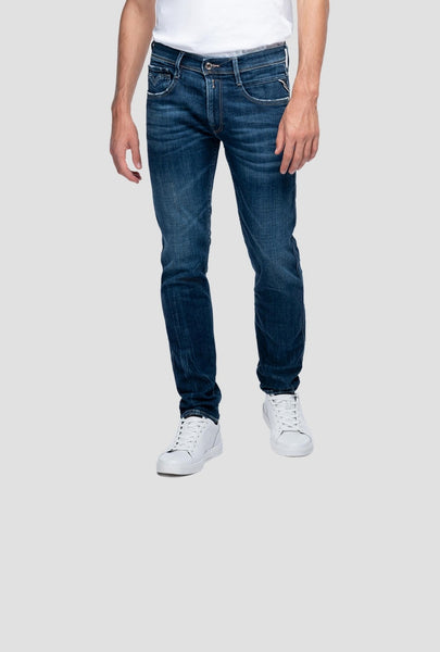 Jeans Replay Anbass Slim Fit Uomo - Power Stretch - Hyperflex Clouds - Tessuto Elastico - Foto 10