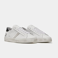 D.A.T.E. SNEAKERS UOMO HILL LOW CALF WHITE BLACK