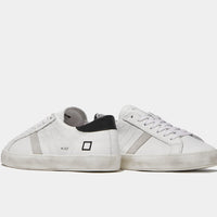 D.A.T.E. SNEAKERS UOMO HILL LOW CALF WHITE BLACK
