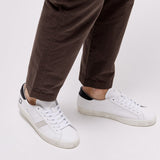 D.A.T.E. SNEAKERS UOMO HILL LOW CALF WHITE BLACK